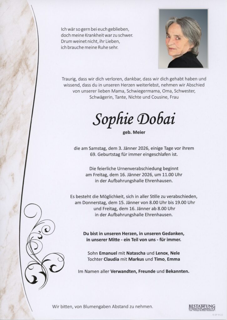 Parte Sophie Angela Dobai geb. Meier