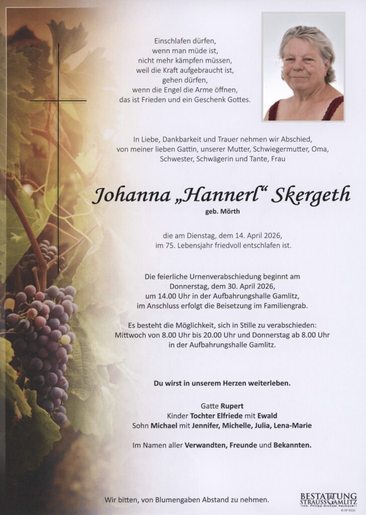 Parte Johanna Skergeth geb. Mörth